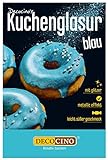 Decocino MetallicKuchenglasur Blau – fertige KuchenGlasur zum Anrühren für Torten Cupcakes und Cake Pops – ohne Palmöl und laktosefrei, 65 gramm