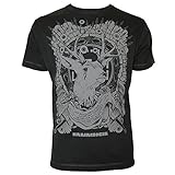 Rammstein Herren T-Shirt Waidmanns Heil, Offizielles Band Merchandise Fan Shirt Charcoal mit grauem Front Print (S)