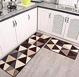 Lange Küchen Mat Anti-Slip einfacher moderne Küche Teppich Fußmatte,B1,50X65+50X120cm