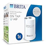 BRITA Filterkartusche für ON TAP Pro V-MF Wasserfilter für den Wasserhahn (600l) - Ersatzkartusche reduziert 99,99% Bakterien, Chlor, Mikroplastik und Metalle wie Blei und Kupfer