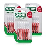 GUM TRAV-LER Interdentalbürsten / Für eine gründliche Reinigung aller Zahnzwischenräume / 3x 6 Stück (0,8 mm)