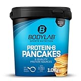 Protein Pancake Mix Bodylab24 Protein-6 Pancakes Blaubeere 1kg, Pfannkuchen Pulver mit fast 60% Eiweiß, Mehrkomponenten Protein Pulver