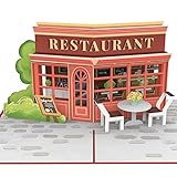 papercrush® Pop-Up Karte Restaurant - 3D Geburtstagskarte oder Gutschein für Restaurantbesuch, lustige Glückwunschkarte für Frauen & Männer - Geldgeschenk zum Geburtstag zum Essen gehen in Pizzeria