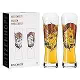 Ritzenhoff 3438003 Heldenfest #3 Weizenbierglas-Set, Glas, 607 milliliters, Mehrfarbig
