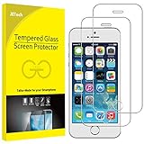 JETech Schutzfolie für iPhone SE 2016 (Nicht kompatibel mit dem 2020), iPhone 5s, iPhone 5 und iPhone 5c, Gehärtetem Glas, 2 Stück