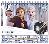 Frozen II Scratch Book: Kratzbuch & Ausmalbuch mit Schablonen und Glitzerstickern mit Anna & ELSA, Activity Book für zuhause und unterwegs 681439