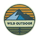 Adventure Collection: Wild Outdoor Berg Patch zum Aufbügeln | Wandern Patches, Bügelflicken, Bügelbild, Aufnäher Wanderer RucksäckeFinally Home