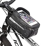 Quazilli Fahrrad Rahmentasche, Fahrradtasche, Rahmentasche Fahrrad, Rahrradtasche Rahmen, Handytasche Fahrrad für Smartphone Unter 6,5 Zoll