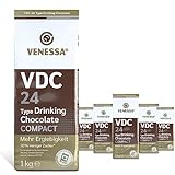Venessa VDC 24 Kakaopulver 5 x 1kg, Trinkschokolade mit 24% Premium Kakao und Milchanteil für Automaten und Vending