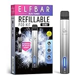 ELFBAR ELFA TURBO KIT - Elfbar Akkuträger, Pod System - Mod Akkuträger und Pod (nachfüllbar und austauschbar) - Starter Set, Ohne Nikotin - Ohne Liquid - In verschiedenen Farben (Aurora Schwarz)