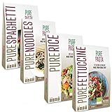 PurePasta Bio - Konjakpasta - Spaghetti, Nudeln, Reis, Fettuccine - Paket mit 10 (Blend)