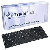 Trade-Shop Orig Tastatur Ersatz Austausch Deutsch QWERTZ mit Hintergrundbeleuchtung für Apple MacBook Air 13,3 A1369 A1466 MC965 MC966 MC503 MC504 MD231 MD232 MD2332