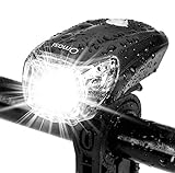BIGO Fahrradbeleuchtung LED StVZO Zugelassen Fahrradlicht Fahrradlampe USB Wiederaufladbar Fahrrad Frontlicht Wasserdicht Fahrradleuchte 1200mAh Akku MTB Rennrad Schwarz