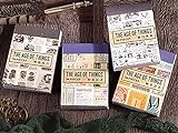 Pybider 200Pcs Scrapbooking Papier Washi Stickers Deko Vintage Bastelpapier Dekopapier Designpapier Scrapbook Zubehör für Tagebuch, Notizbuch, Kalender, Planer, Album, Scrapbooking, Journaling