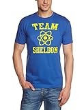 Coole-Fun-T-Shirts T-Shirt Team Sheldon - Big Bang Theory ! Vintage, blau gelb, M
