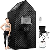 Sauna Saunazelt Tragbare Sauna For Zu Hause, Ganzkörper-Saunabox, Persönliches Dampfsauna-Zelt Im Spa Zu Hause Mit 3 L 110-V-Dampfgarer, Heimsauna For Fitnessstudio, Pilates, Whirlpool, Schw
