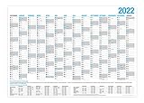 XXL Wandkalender 2022 / Kalender Jahresplaner - 14 Monate Jahreskalender + Gratis Urlaubsplaner 2022 (86 x 59 cm)