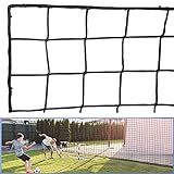 Wiseek Fußball-Rücklaufnetz, 3 x 12 m, schlagfestes Fußball-Barrier-Netz, Nylon-Sportnetz, Fußball-Übungsball, Stopp-Netz, Fußball-Rebounder hinter dem Tor