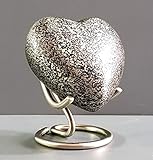 eSplanade Heart Shape Cremation Urne Memorial Container Jar Pot | Metall-Urnen | Erinnerungs-Andenken-Urnen.