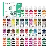 Lebensmittelfarbe Flüssige - 36 Farben Hochkonzentriert Lebensmittelfarbe für Backen, Kekse, Fondant, Macaron ,DIY Seifen, Kunsthandwerk Einfärben - 6 ml Flaschen