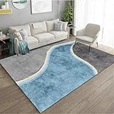 Grauer Moderner Minimalistischer Muster Junge Schlafzimmer Teppich Restaurant Teppich Anti Fouling 80X120Cm Teppich Vorzimmer Teppich Nach Mass Blau Carpet Living Room