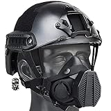 AQzxdc Taktischer Helm Maske Brillen Set, Schutzausrüstung für Den Schießstand, Kann Separat Getragen Werden, für Airsoft Paintball Jagd- Und Schießspiele Im Freien,Sets a