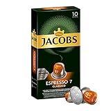 Jacobs Kapseln Espresso Classico - Intensität 7 - 50 Nespresso (R) kompatible Kaffeekapseln aus Aluminium 5er Pack (5 x 52 g)