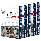 Buck 2-teiliges gerades digitales selbstdurchschreibendes Kopierpapier, 21,6 x 27,9 cm, 5 Ries, 2500 Blatt, 92 hell, CB Weiß/CF-Kanarienvögel – ideal für Laser- und Digitaldrucker und perfekt fü