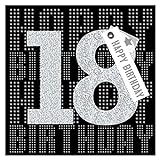 Depesche 8211.002 Glamour Glückwunsch-Karte zum 18. Geburtstag, hochwertige Geburtstagskarte mit glitzernden Elementen, ohne Innentext, inkl. Umschlag, 15,5 x 15,5 cm