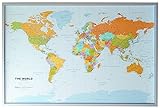 Politische Weltkarte auf Kork-Pinnwand, englisch, 90x60cm: 1:46,4 Mio. by Unkown(31. Januar 2013)