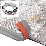 DIKEBAO Übergangsschiene Selbstklebend Übergangsleiste Laminat Abschlussleiste Vinyl Abschlussprofil PVC Übergangsprofil 2m Teppichschienen Vinylboden Abschlussleiste für Teppich Boden (Grau 35mm)