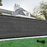 SUNLAX Sichtschutzzaun, 15,7 x 15,2 m, robuste Netzabdeckung mit Ösen für Terrasse, Veranda, Pool, Hinterhof, Outdoor, Maschendrahtzaun, Dunkelgrau