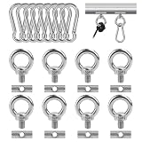 DINGFENG Kederhaken, Kederleiste Haken 8 Set 6 mm Edelstahl Markisenhaken Kederstopper keder mit Karabiner, Markisen Haken Kederschiene Zubehör für Campervan Sonnensegel Vorzelt Wohnmobil Camp