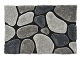 Vente-unique Hochflor-Teppich Pietra - Grau - 120x170 cm