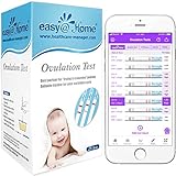 Easy@Home Kinderwunsch 25 x Ovulationstest Fruchtbarkeitstests für Eisprung – Unterstützt durch die kostenlose Premom Ovulation APP, 25LH Tests (25LH)