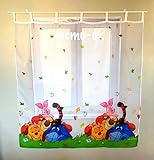 Polontex Disney Gardine mit Schlaufen Winnie Puuh -225 cm Breite x 160 cm Lange Kinderzimmer