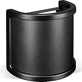 aokeo Mikrofon Popschutz, Mic Pop Filter mit Schaumschicht Windschutzscheibe Windschild Windschutz für Studio,Aufnahme,