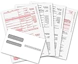 1099 MISC Formulare 2019, 1099 ISC Laser Formulare IRS genehmigt entworfen für Quickbooks und Buchhaltungssoftware 2019, 25 Briefumschläge, 25 Anbieter-Kit – insgesamt 54 Formulare