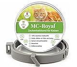 Sommer-Angebot: MC-Royal® Katzen Zeckenhalsband mit 100% natürlichen Inhaltsstoffen - Flohhalsband - größenverstellbar, wasserfest - zuverlässiger Schutz vor Flöhe & Zecken