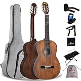 Winzz Konzertgitarre 4/4 Erwachsene, Klassische Gitarre für Anfänger 39 Zoll… B