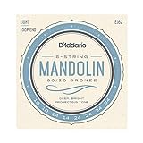 D'Addario EJ62 D`Addario Saiten Satz für Mandoline (80/20 Bronze, Light, 10-34)