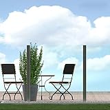 bijon Sichtschutz Glas Terrasse Glas-Zaun Windschutz Terrasse Glas, Balkongeländer Glas für Balkon Garten, Sichtschutzwand Glas, PG4-L | 1835x1135