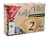 GUT&GÜNSTIG 100 Stück Kaffeefilter Größe 2 | Filtertüten 1x2