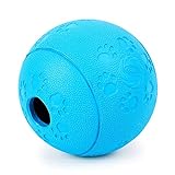 AGIA TEX Hunde-Spielzeug Labyrinth-Ball für Mentaltraining & Suchspiel | Leckerli-Ball, Hundeball | Snackball für Hunde aus robusten Naturkautschuk 8 cm Set 1 x Blau