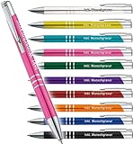 creativgravur - 100x Kugelschreiber mit Gravur *Skotti* - Kugelschreiber personalisiert mit großer Auswahl an Farben - Kugelschreiber als personalisierte Geschenke mit Wunschtext & Logo