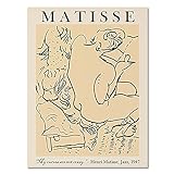 Picasso Matisse abstraktes Mädchen florale Wandbilder, nordische Poster und Drucke, rahmenloses Leinwandbild A9 15x20cm