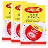 Aeroxon Ameisenköderdose - schnelle und starke Wirkung - auch gegen die Ameisenkönigin 3er Vorteilspack (3 x 1 Stück)
