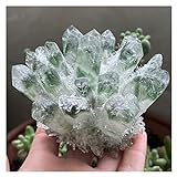 Dltmysh Halbedelsteine Natürlicher grüner Phantom-Quarz-Kristall-Cluster Mineraler Reiki-Exemplar-Wohnkultur (Size : 400-500g)