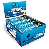 Bodylab24 Soft Protein Bar 12 x 35g, Kleiner softer Protein-Riegel mit einer Extraportion Protein, 11g Eiweiß pro Riegel, High Protein Low Sugar, Fitness-Snack mit wenig Zucker, Vanille
