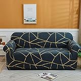 Elastischer Druck-Sofabezug Stretch Tight Wrap All-Inclusive-Sofabezüge für Wohnzimmer Couch Sessel Sofabezug A3 3-Sitzer